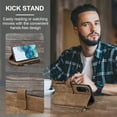thumbnail image 3 of Asuwish Kickstand Hard Shell Wallet Cell Phone Case with Tempered Glass Screen Protector for Samsung Galaxy S20, Brown, 3 of 7