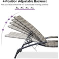 thumbnail image 5 of PURPLE LEAF Patio Chaise Lounge Chair Set of 2 Wicker Tanning Outdoor Pool Adjustable Recliner Chair for Outside Beach Poolside Sunbathing Lounger，Light Gray, 5 of 9