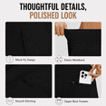 thumbnail image 5 of MASKERT Women's Stretchy Casual Pants, High Waisted Ankle Pants with 4 Pockets, Lightweight Travel Work Pants for Women, Business Casual Pants for Office and Golf, 5 of 11