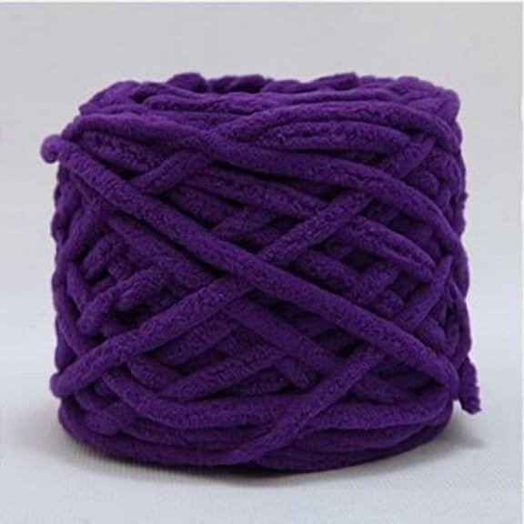 Nvzi Thick Yarn, Polyester Material, Soft & Bulky, Ideal for Scarves, Blankets, Bags, Cute Decorations, Perfect for Knitting & Crocheting, Premium Thick Yarn for All Crafts​,dark purple