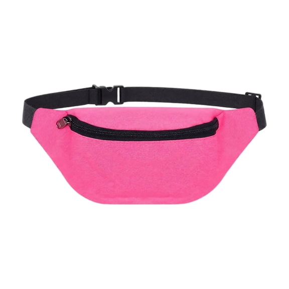 Fanny Pack, Waterproof Oxford Fabric Hot Pink Waist Bag, 1 Pack Adjustable Lightweight Crossbody Sling Pouch, For Running Hiking Cycling Travel Outdoor Sports Holding Phone Small Items