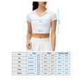 thumbnail image 2 of Camiseta corta deportiva para mujer, camisetas ajustadas de manga corta para entrenamiento Abanopi Amarillo/XL, 2 of 7