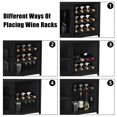 thumbnail image 5 of Modern 3-Tier Wine Bar Cabinet with LED Lights – Removable Wine Rack, Glass Holder, Mesh Door, Large Storage, Sideboard Buffet for Dining, Living Room, Kitchen, 5 of 9
