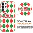 thumbnail image 2 of Christmas Beige Print Phone Case for Samsung Galaxy A26 5G 6.64", Aesthetics Pattern Design Soft TPU Silicone Xmas Cases, Shockproof Bumper Protector Camera Girls Women Cover, Christmas Grid, 2 of 6