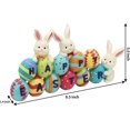 thumbnail image 2 of Decoración de mesa de Pascua feliz, figura central de conejito de Pascua y huevo, decoración para la temporada de Pascua., 2 of 5