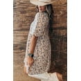 thumbnail image 2 of Women's Beige Floral Puff Short Sleeve Empire Waist Mini Dress for Summer | [ZhiHiMeRi] | (US 12-14)L, 2 of 12