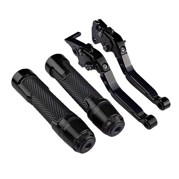 Juego de palancas de embrague y freno telescópicas de aleación de aluminio para motocicleta CB650R Negro
