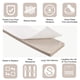 thumbnail image 4 of Cinta de fieltro autoadhesiva Uxcell de 1 pulgada x 4.9 pies, tiras para muebles, paquete de 4, color beige, 4 of 5