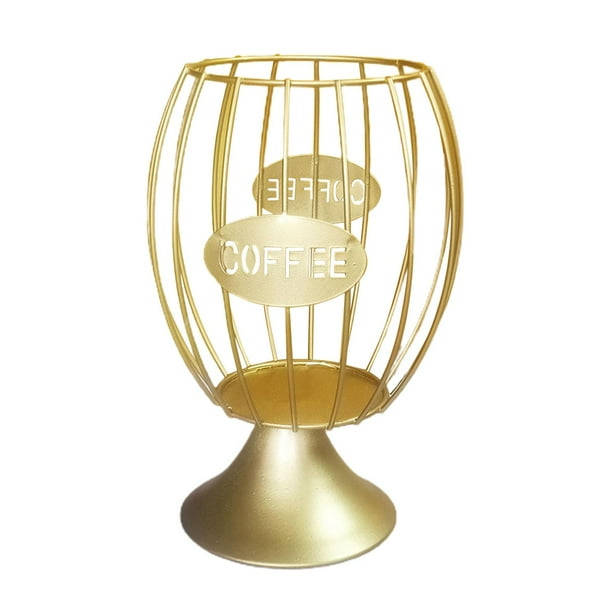 Coffee Pod Holder Elegant Container Stand Gold