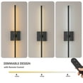 thumbnail image 5 of 28.3" Rechargeable Wall Sconces with Remote Control, Dimmable LED Wall Sconces, 350°Rotate (Set of 2) - Black, 5 of 9