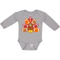 thumbnail image 3 of Inktastic Thanksgiving Cute Football Turkey Boys or Girls Long Sleeve Baby Bodysuit, 3 of 5