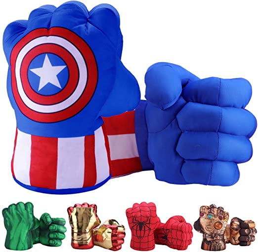 1 Pair Superhero Hulk Ironman spiderman The Avengers Smash Hands Gloves .Toy 98 