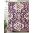 thumbnail image 2 of Boanket Polyester Fabric Purple Boho Shower Curtain, Country Retro Tribal Southwest Pattern Waterproof Bathtub Curtain Bathroom Decor Set with Hooks 72 x 84 Inches,, 2 of 6