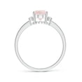 thumbnail image 2 of ANGARA Natural Tapered Shank Solitaire Oval 1.1 ct Morganite Ring with Diamonds in 14K White Gold for Women | Birthday, Anniversary, Jewelry Gift for Women | Natural Morganite Ring, 2 of 10