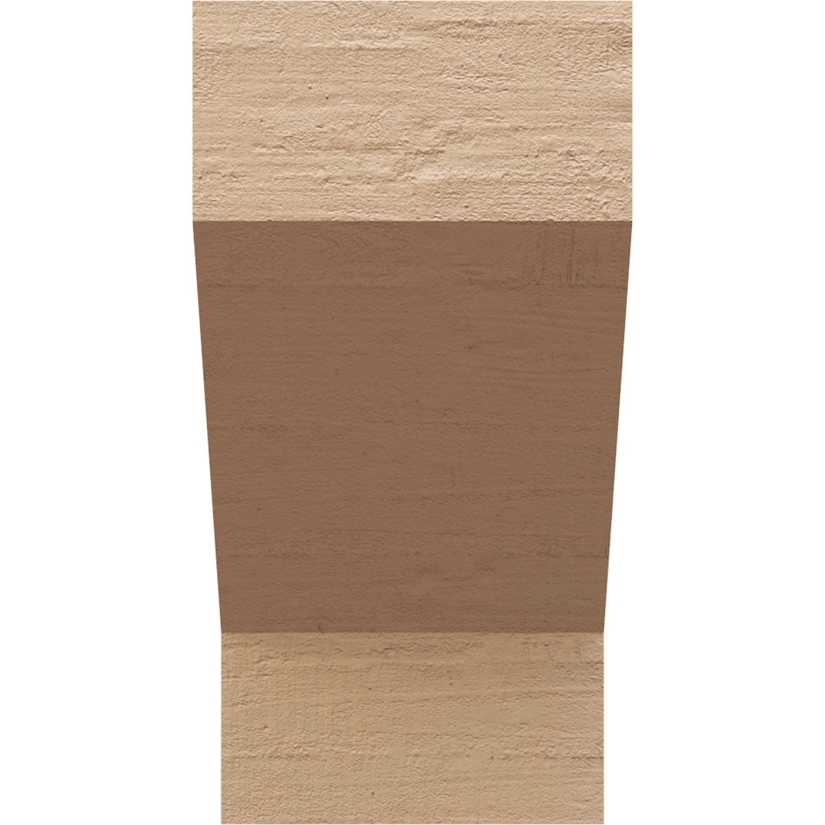 10"W x 10"D x 20"H Wide Clemmons Rough Cedar Woodgrain TimberThane Corbel, Primed Tan