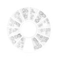 thumbnail image 1 of Nail Art Glitter Rhinestones Seashell Hippocampus Shape Mixing Manicure DIY Decoration Silver, 1 of 1