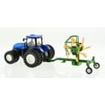 thumbnail image 5 of 1:24 Korody RC Farm Tractor Toy 8 Wheel DieCast Metal w/ Working Rake Attachment & Lights, 5 of 10