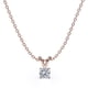thumbnail image 1 of Collar con Colgante de Diamante Brillante JeenMata Talla Redonda 0,75 Quilates Baño de Oro Rosa 18 K sobre Plata, 1 of 4
