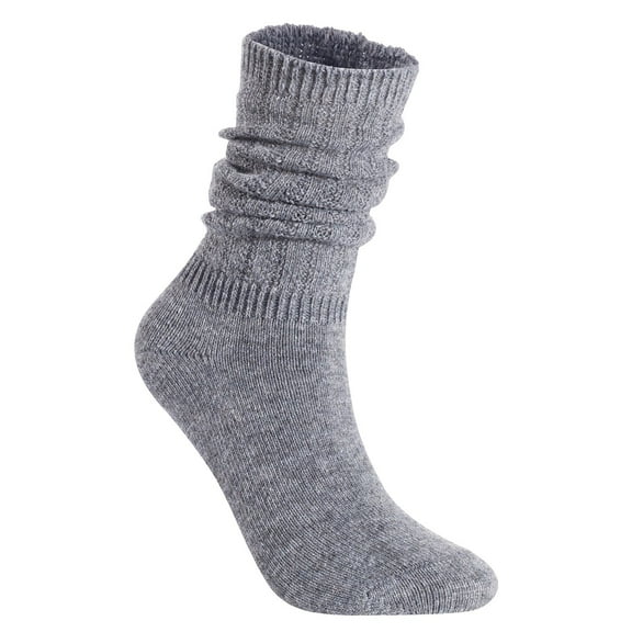 Lian LifeStyle Cute Women's 1 Pair Wool Crew Socks, HR1764, Size 6-9, Color Grey
