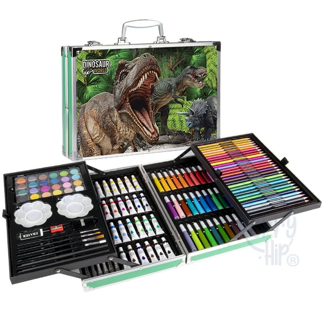 Lapices de Colores Set De Arte Dinosaurios Marcadores Dibujo Colores Plegable Berry Hip ARS145D