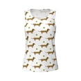 thumbnail image 3 of Picia Dachshund Going To Play Tennis Pattern Women's Workout Tank Top,Breathable Activewear,Slim Fit Athletic Top,Versatile Workout Moisture-wicking top-XX-Large, 3 of 9