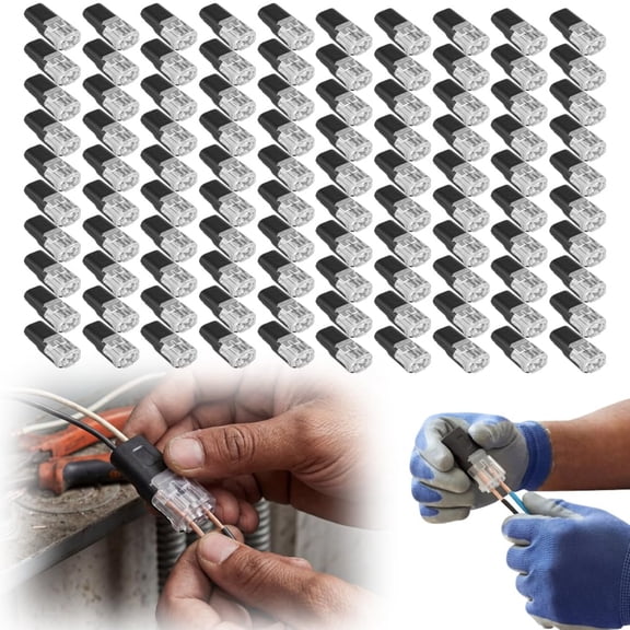 Double-Wire Connector with Locking Buckle, Double Wire Push in Connector with Locking Buckle – Quick Lock Wire Connectors for LED Strips, Automotive Wiring, and DIY Electrical Projects