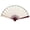 White, variant on Bamboo Silk Folding Fan Handheld, Chinese Vintage Retro Fabric Fans, Black Hand Fan for Performance, Dance, Fighting, Wedding, Church, Party & Gift (Beige)
