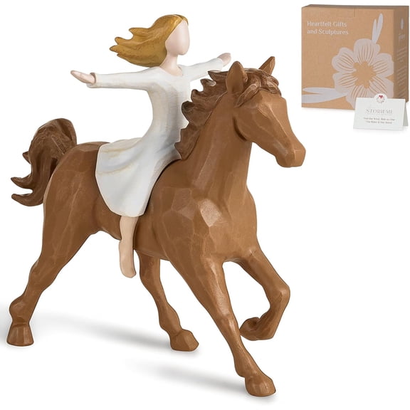 Horse Gifts for Women Girls: Cool Horse Figurines Statue Decorations Birthday Memorial Gift for Horses Lover Teen Girl Equestrian