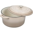 thumbnail image 4 of Enameled Cast Iron Dutch Oven Pot with Lid, 4.5 Quart, Latte, for Sourdough Bread Baking, 4 of 6