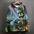 thumbnail image 4 of Looney Tunes Marvin The Martian Hoodie 3D Print Pullover Hooded Long Sleeve Sweatshirts Tops Blouse with Pocket for Mens Womens, 4 of 7