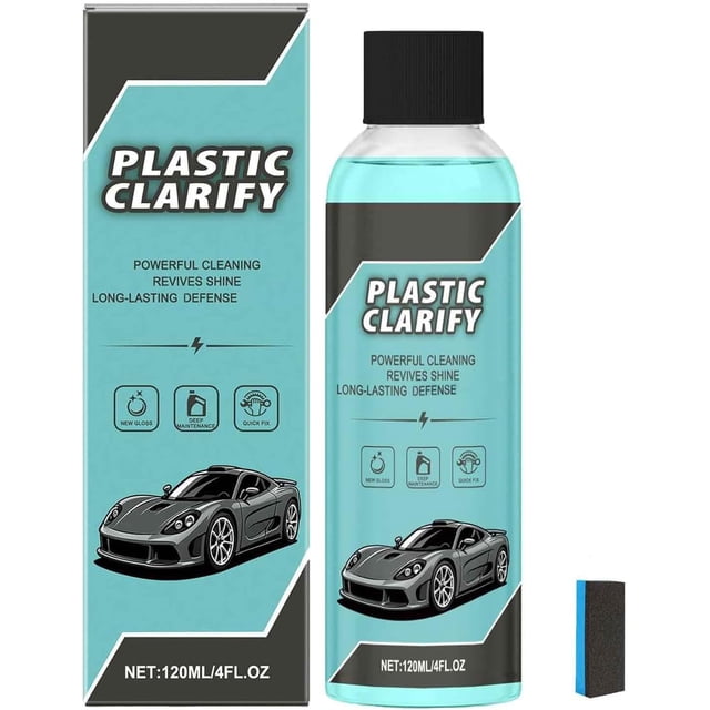 Agente Restaurador de Plásticos para Automóviles | Restaura El Brillo y Protege Contra El Desgaste | Interior y Exterior | 120 Ml | Sin Agua | Colores Intensos | Seguro y Protector | Limpieza Rápida