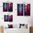 thumbnail image 4 of Designart "Autumn Sunset Glow Misty Trees in the Forest II" Forest Framed Wall Art Set Of 2 - Traditional Purple Frame Gallery Set For Office Decor, 4 of 6