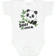 thumbnail image 3 of Inktastic My Daddy Loves Me Cute Panda Boys or Girls Baby Bodysuit, 3 of 5