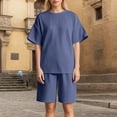 thumbnail image 2 of ibiyuan 2 Piece Sets for Women Summer Lounge Sets Casual Oversized Tshirts Shorts Matching Airport Travel Outfits, 2 of 5