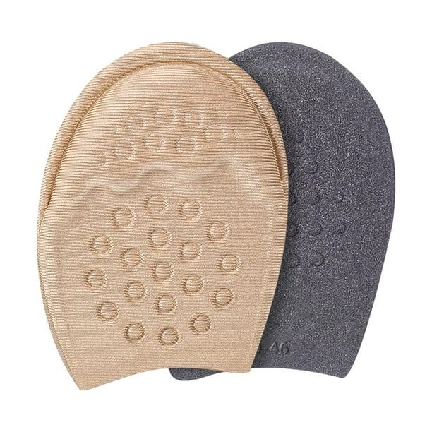2 almohadillas metatarsianas antideslizantes, reutilizables, profesionales, cómodas y suaves para la planta del pie. Beige Macho Redondo