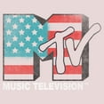 thumbnail image 2 of Junior's MTV Distressed Patriotic Logo  Graphic T-Shirt, 2 of 3