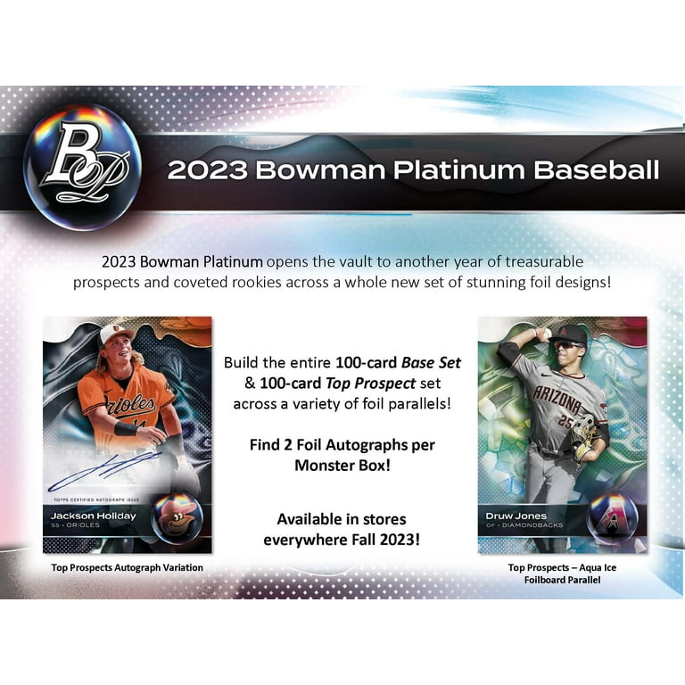 2023 Topps Bowman Platinum MLB Baseball Monster Pack Box with 20