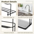 thumbnail image 5 of 2-Tier Cup Drying Rack, Water Bottle Mug Organizer, Iron Countertop Coffee Tea Cup Holder Stand with Fast Drainage Inclined Design Removable Drain Tray, 15.7 in, Black, 5 of 6