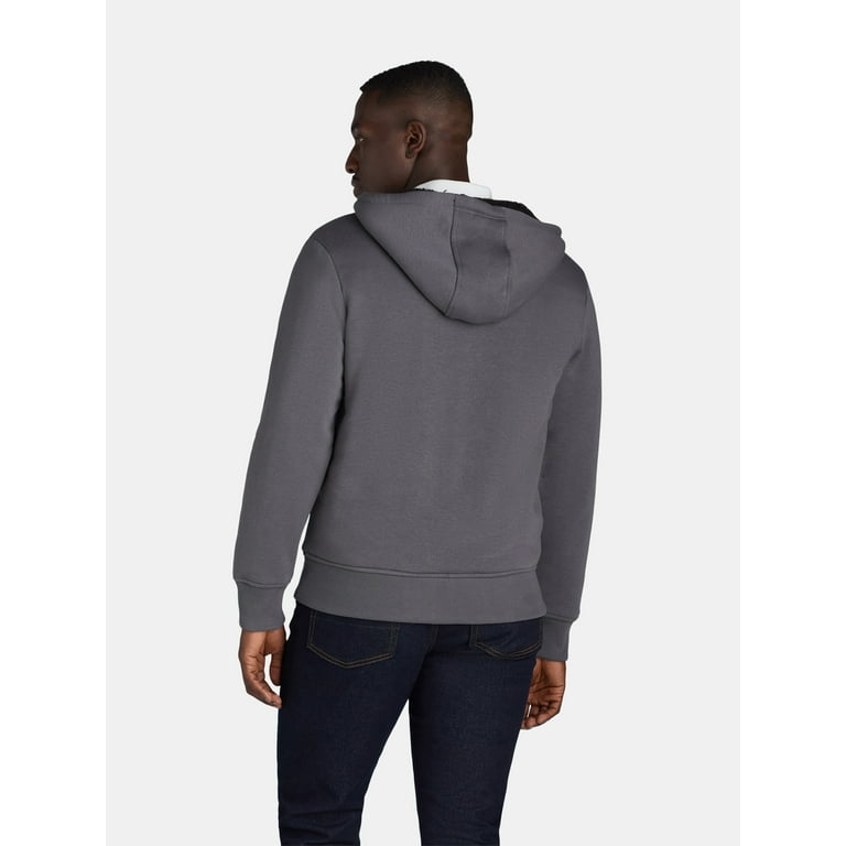 George Men s Big Men s High Pile Fleece Lined Jacket with Hood Sizes S 3XL Walmart