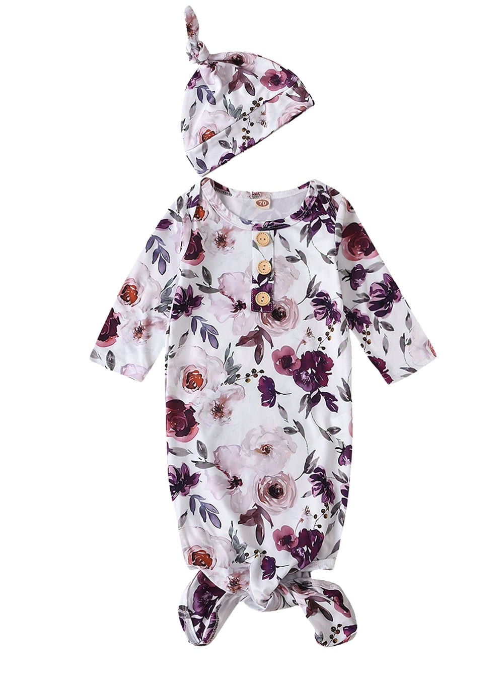 WIBACKER Baby Girls Nightgowns Sleeper Bag Newborn Coming Home Outfits