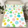 thumbnail image 2 of Castle Fairy Colorful Flowers Twin Sheet Sets 3pcs for Boys Girls,Spring Garden Twin Fitted Sheet Microfiber,Chic Floral Blossoms Breathable Flat Sheet,Luxury Bedroom Decor, 2 of 7