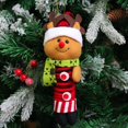 thumbnail image 4 of 3 colgantes de Navidad muñeca de Navidad columpio pies de resorte árbol de Navidad muñeca colgante de Papá Noel 20*8cm BRILLAR  Rojo Verde, 4 of 5