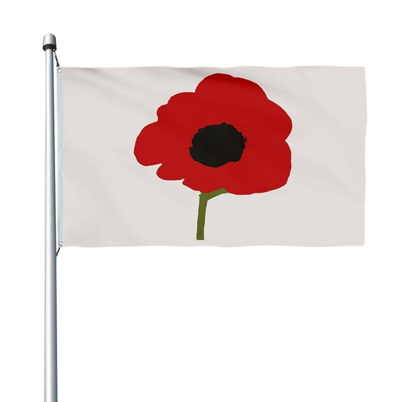 Aihccy Poppy Flag with Brass Grommets Size - 3x5Ft