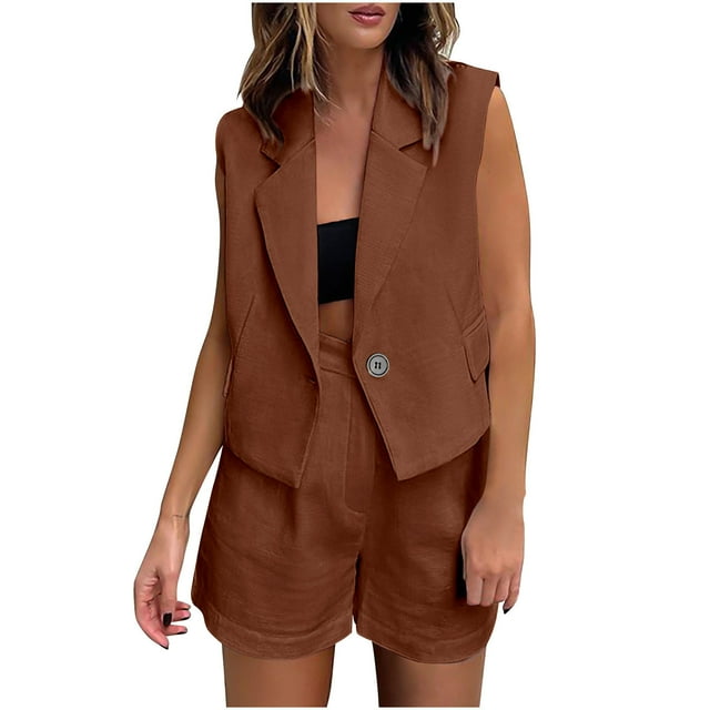 Robes pour Femmes 2024 Été Oversize Nouveau Uni Col en V Ensemble Deux Pièces Rabais de 50 % Liquidation!