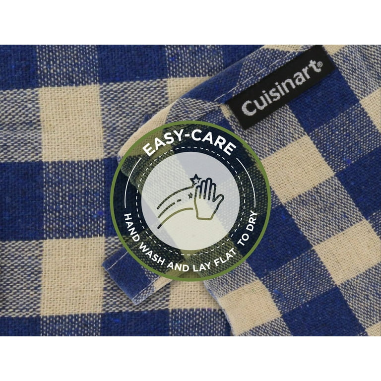 Cuisinart Buffalo Check Mini Oven Mitts, 2 Pack, Blue and Ivory Plaid  Design - Non-Slip Grip Oven Gloves with Insulated Pockets - 5.5 x 7.25  Inches