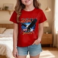 thumbnail image 2 of TOWED22 Patriotic Girls Tops 4th of July American Flag Tee Tshirts Summer Short Sleeve Casual Shirts(Red,7-8 Y), 2 of 5
