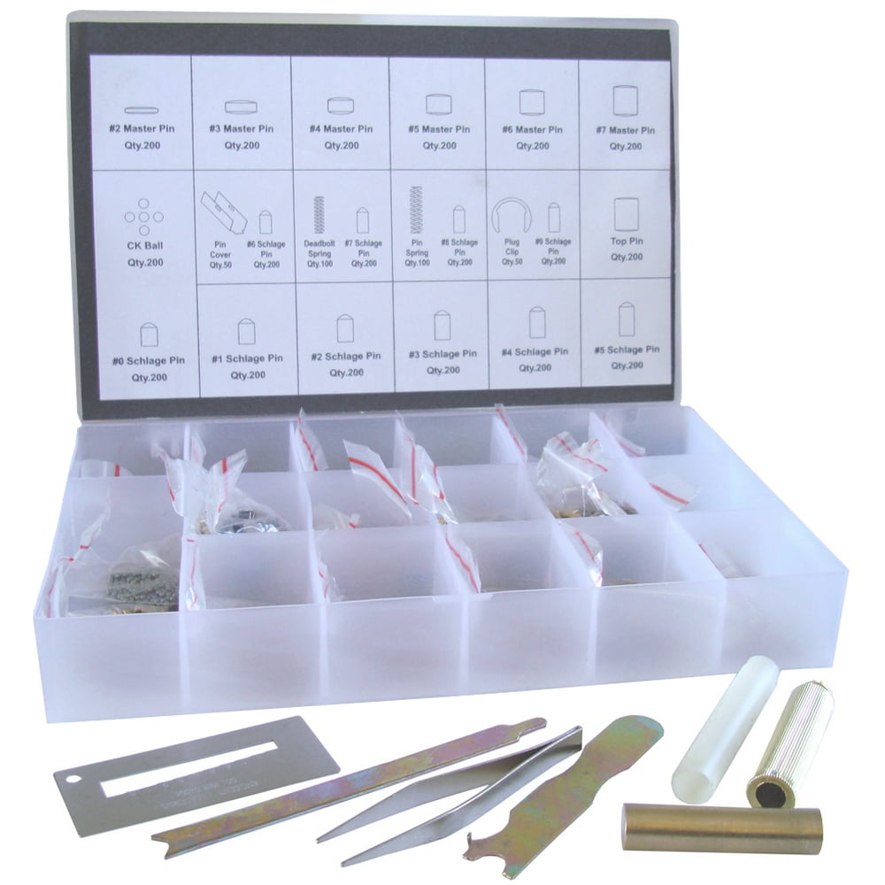 Schlage Rekey Pin Kit Locksmith Tool Box SR002 200pin Kit with Tools