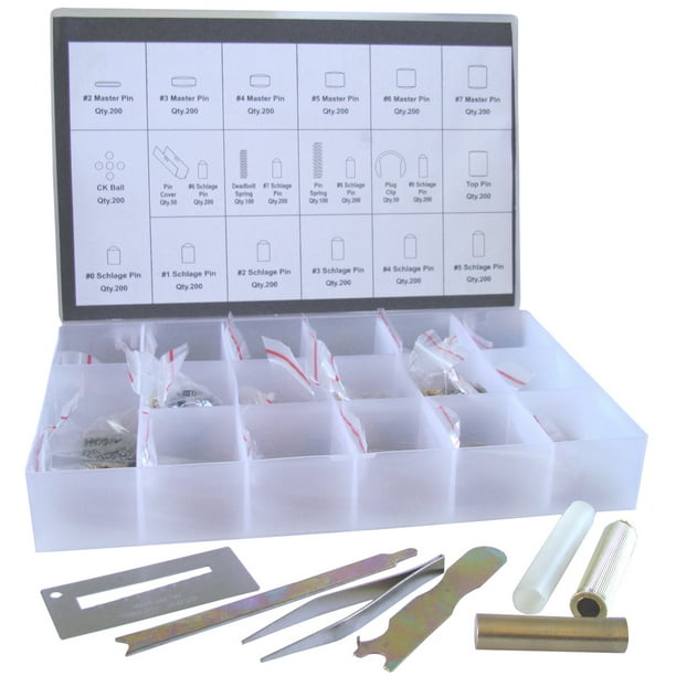 Schlage Rekey Pin Kit Locksmith Tool Box SR002 200pin Kit with Tools