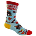 thumbnail image 7 of Youth Party Animal Socks Funny Festive Bear Celebration Novelty Graphic Footwear, 7 of 7