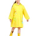 thumbnail image 3 of Yellow dinosaur school bag bit raincoat L size children's raincoat baby kindergarten poncho large brim raincoat with school bag bit student child raincoat, 3 of 3